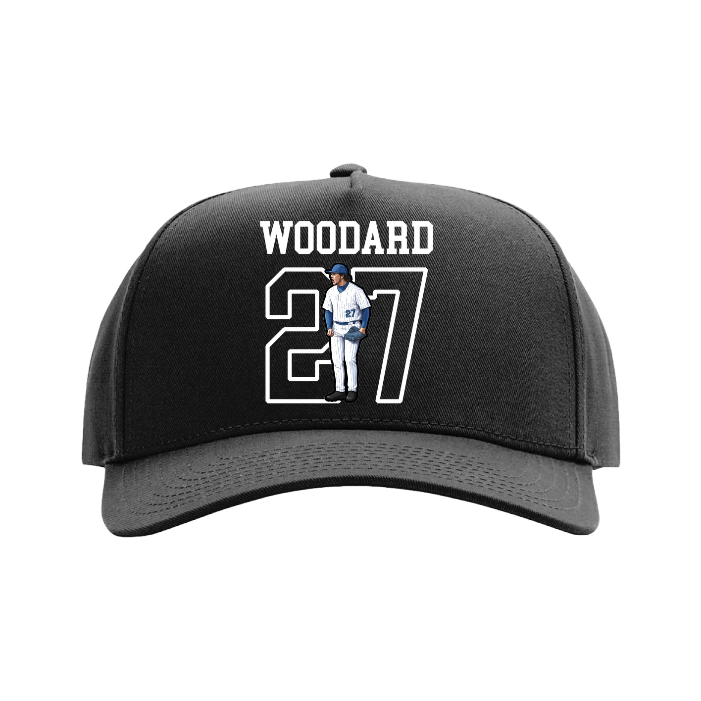 Full Fabric Five-Panel Champ Cap — Shirsey in Black