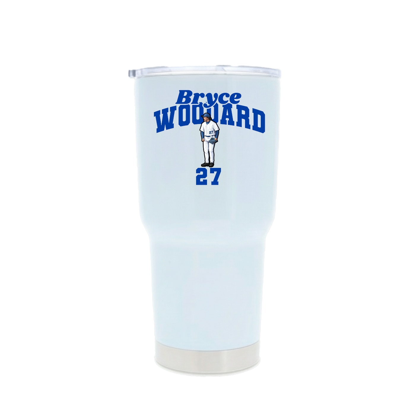 30oz Stainless Steel Tumbler — Signature Arch in White