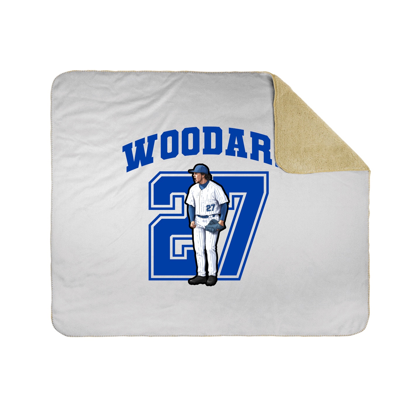 Throw Blanket — Number in White