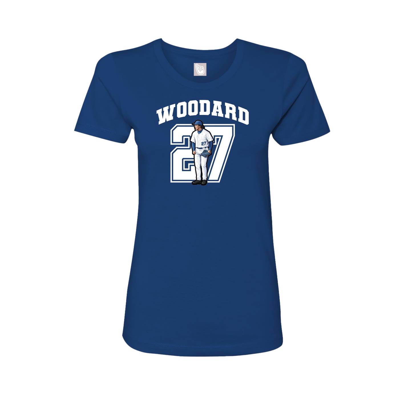 Fitted Women's Tee — Number in Royal