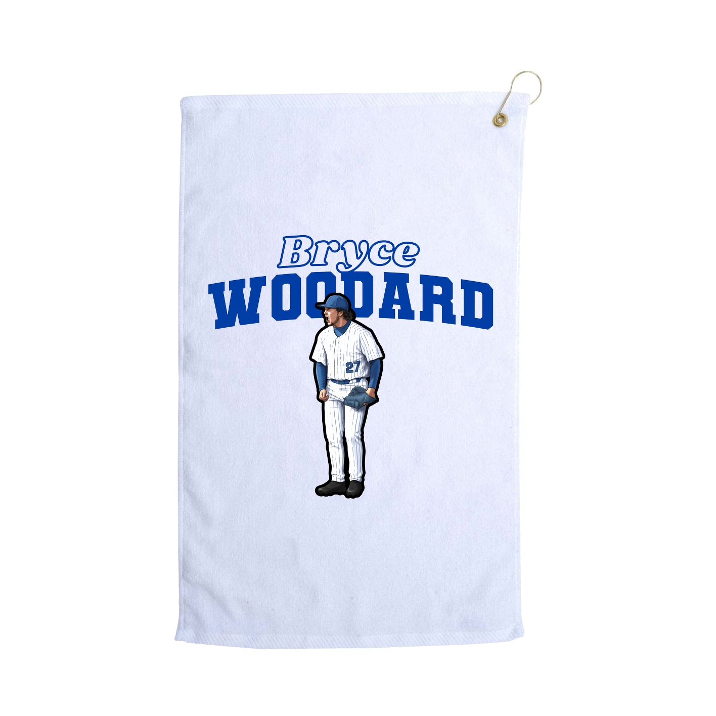 Golf Towel — Name Arch in White