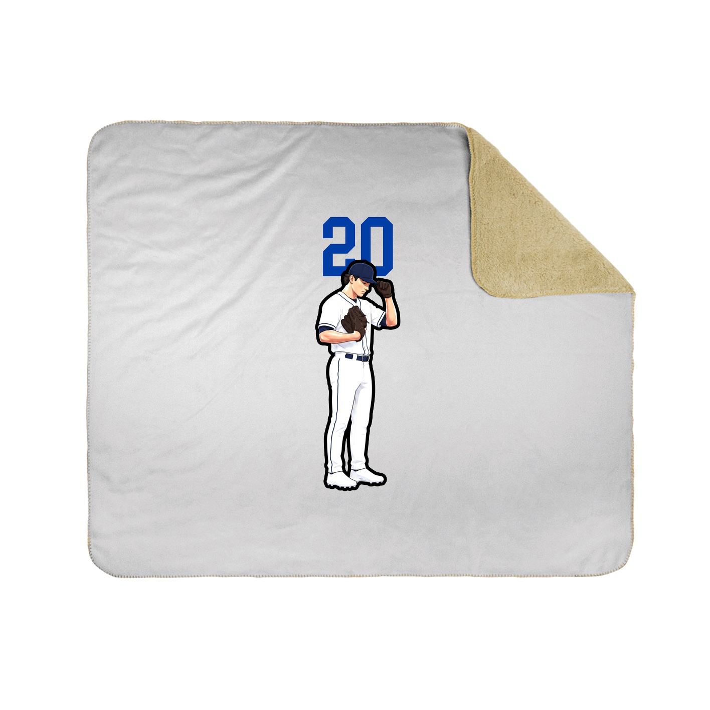 Throw Blanket — Number Top in White