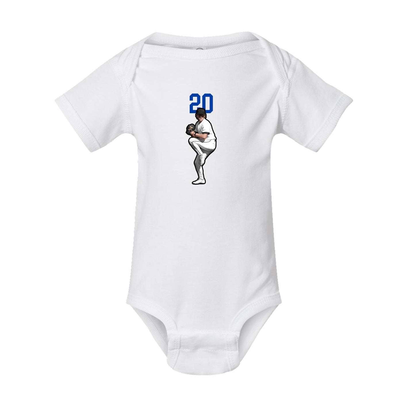 Baby Onesie — Number Top in White