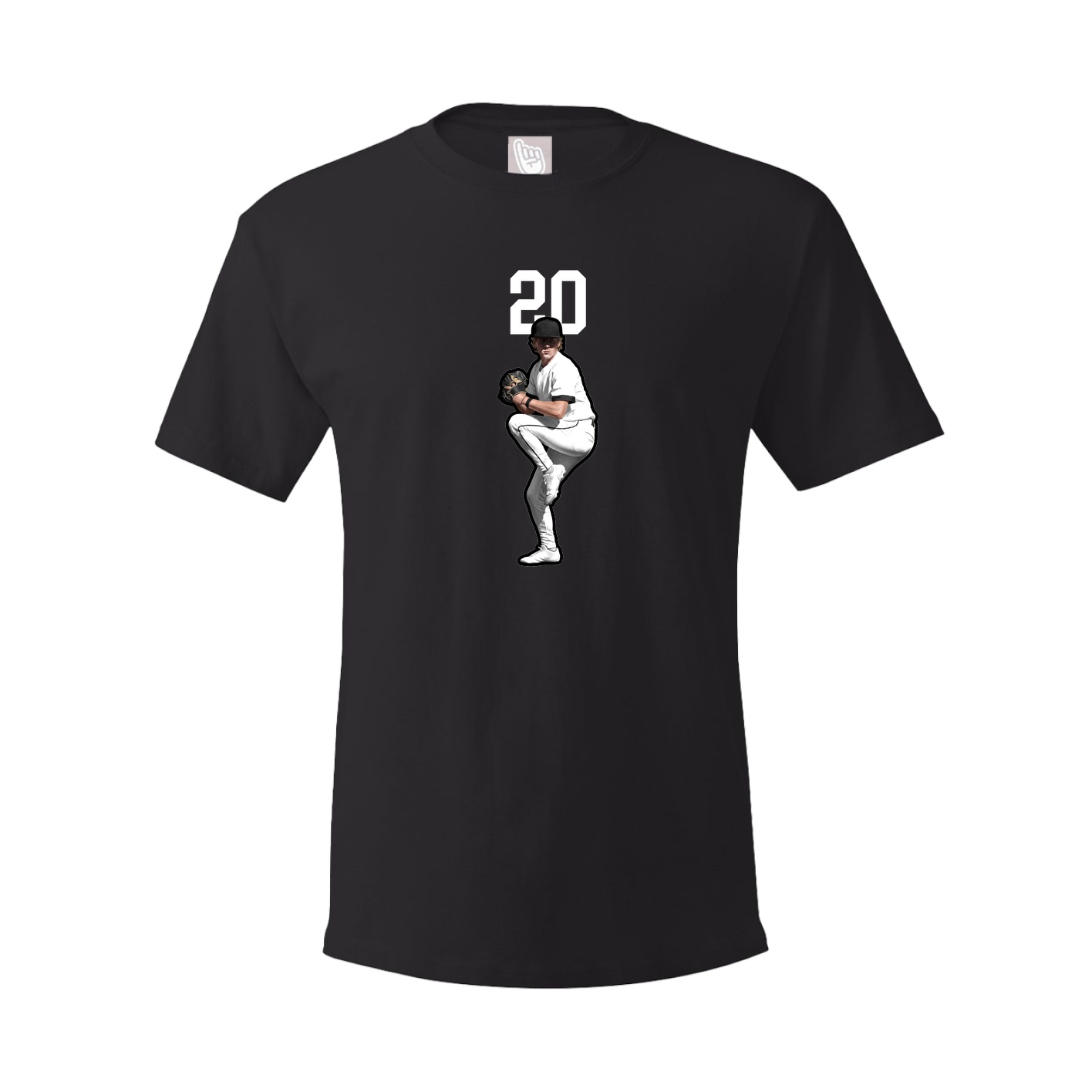 Youth Tee — Number Top in Black