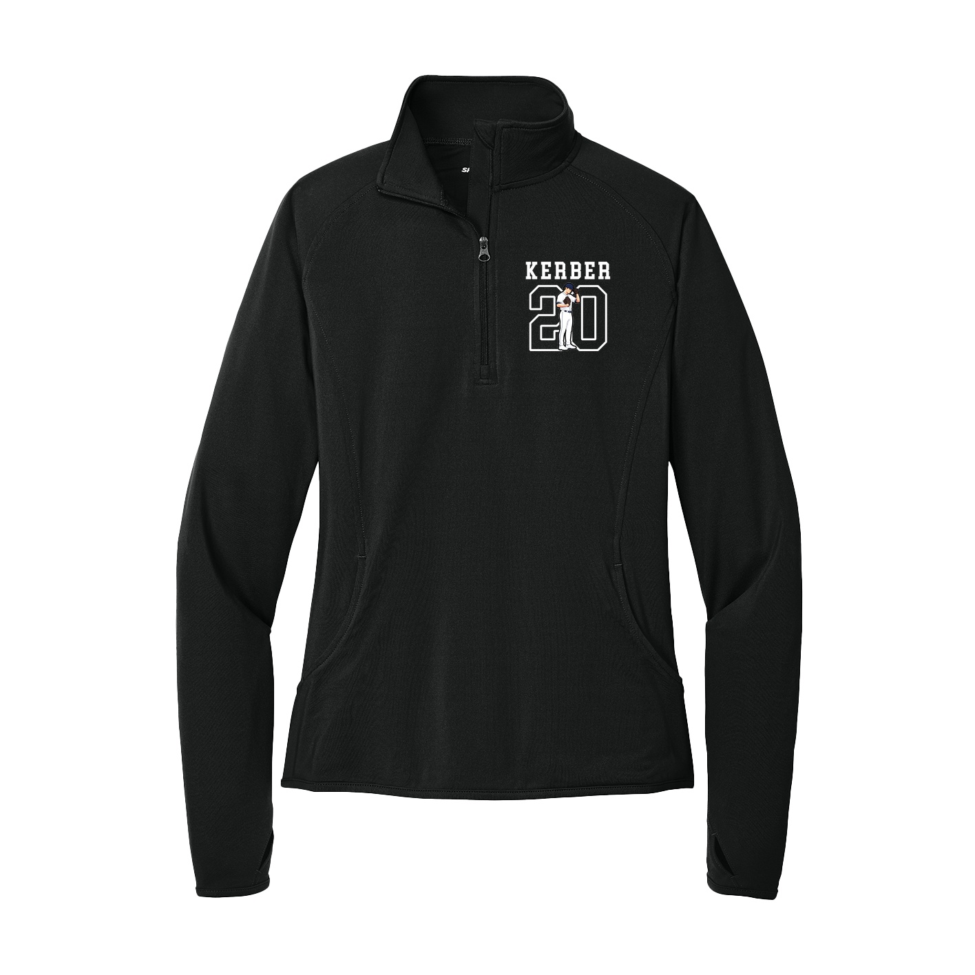 Women's Q-Zip Pullover — Shirsey in Black