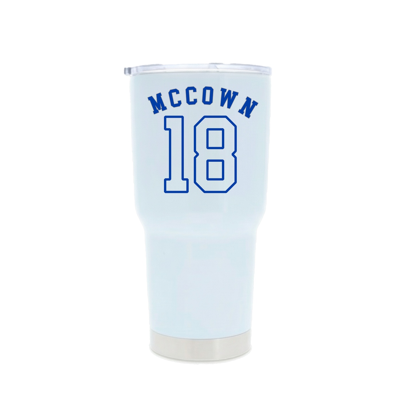 30oz Stainless Steel Tumbler — Shirsey Arch in White