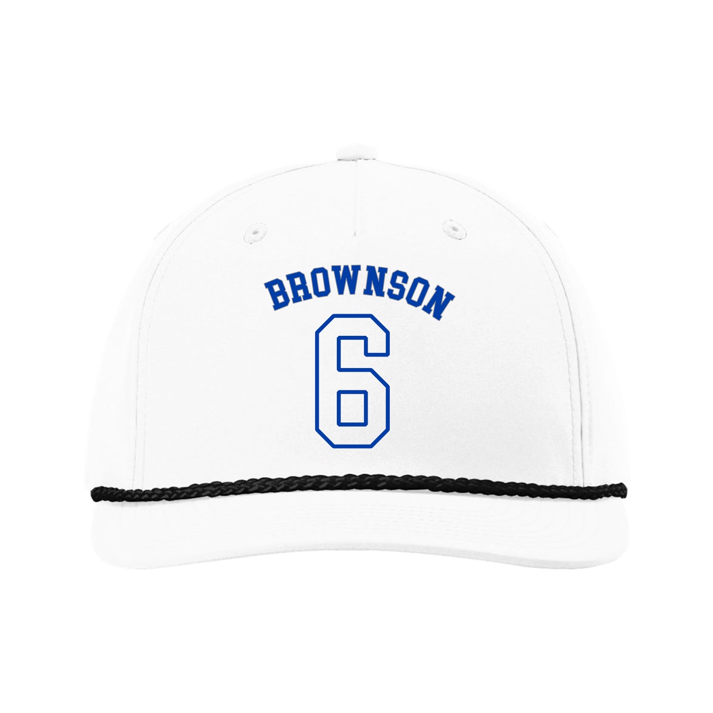 Five-Panel Classic Rope Cap — Shirsey Arch in White