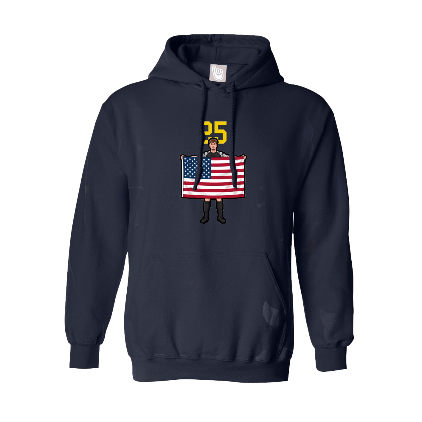 Hoodie — Number Top in Navy