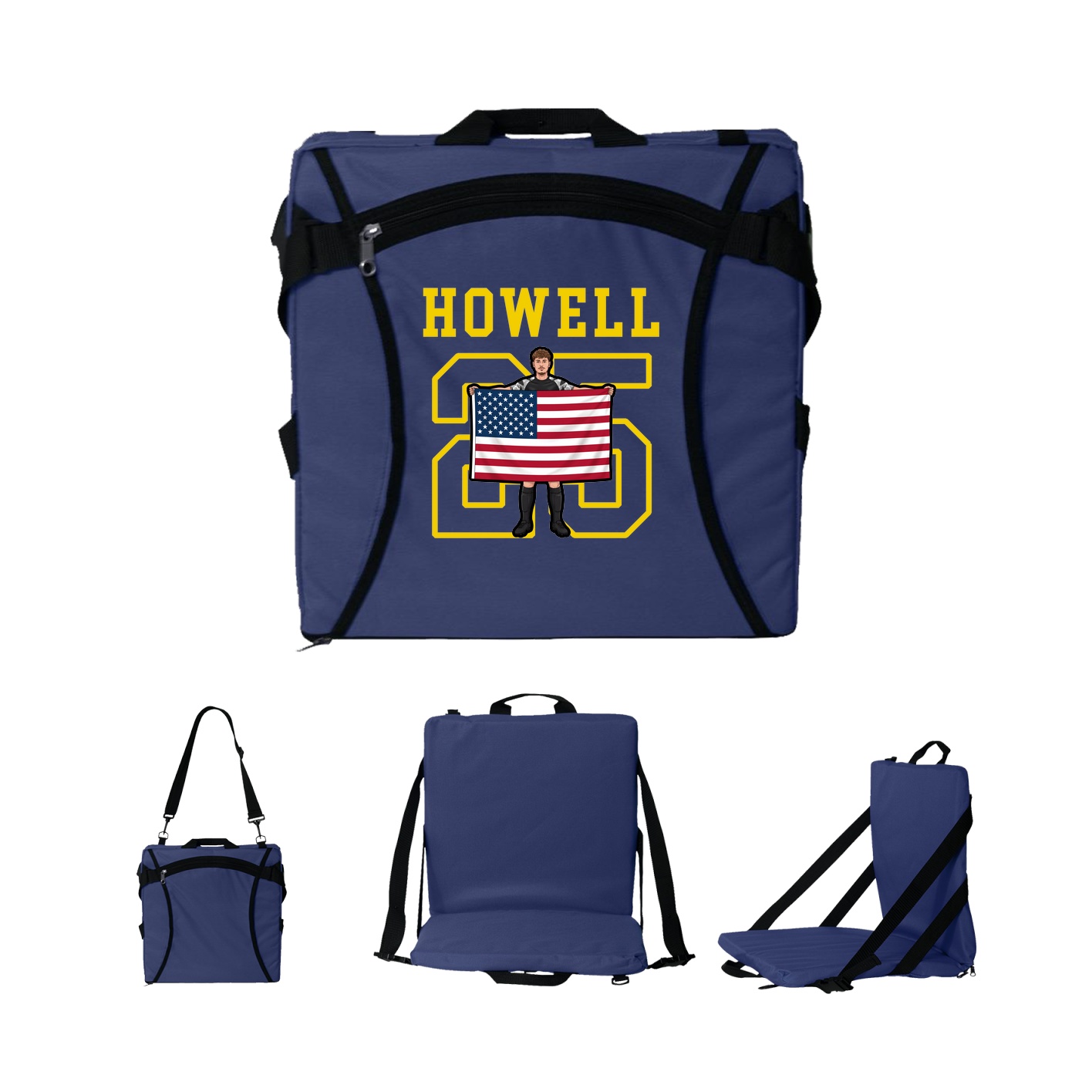 Folding Stadium Seat — Shirsey in Navy
