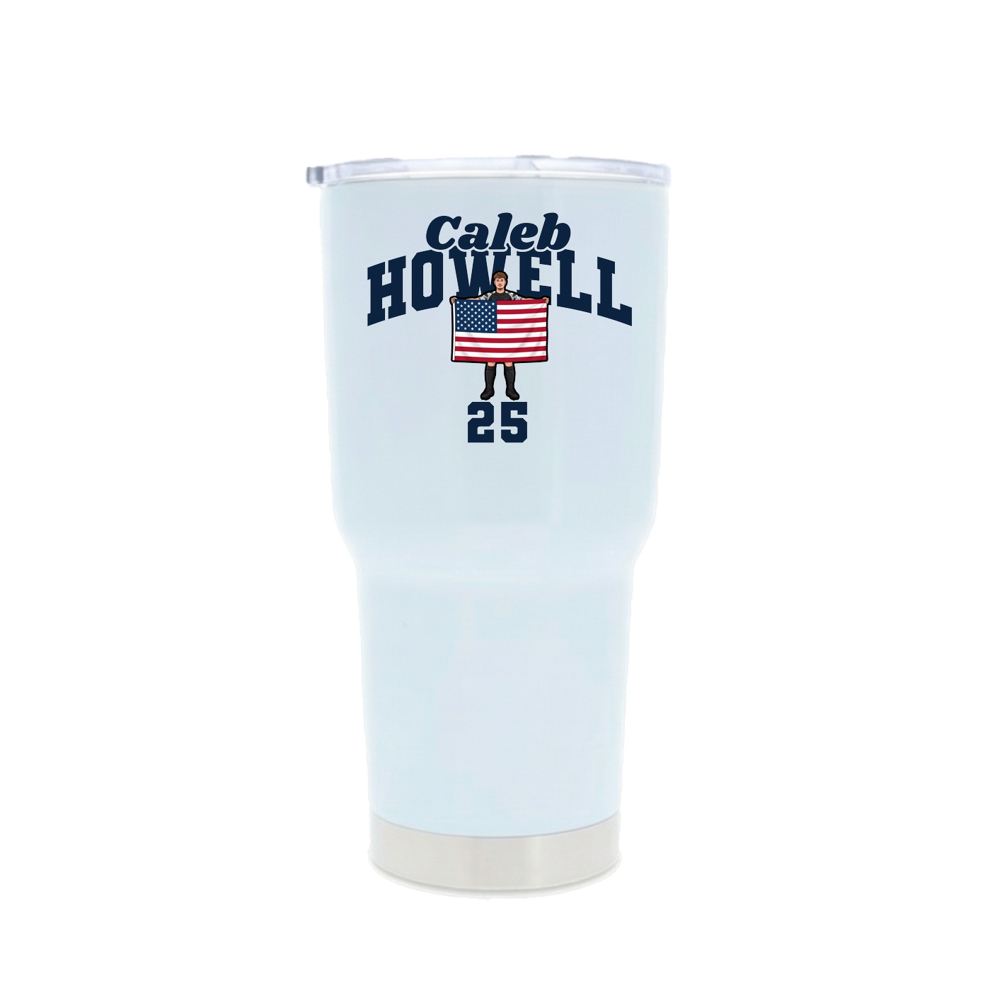 30oz Stainless Steel Tumbler — Signature Arch in White
