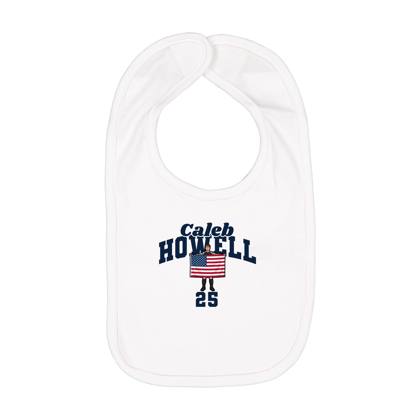 Infant Bib — Signature Arch in White