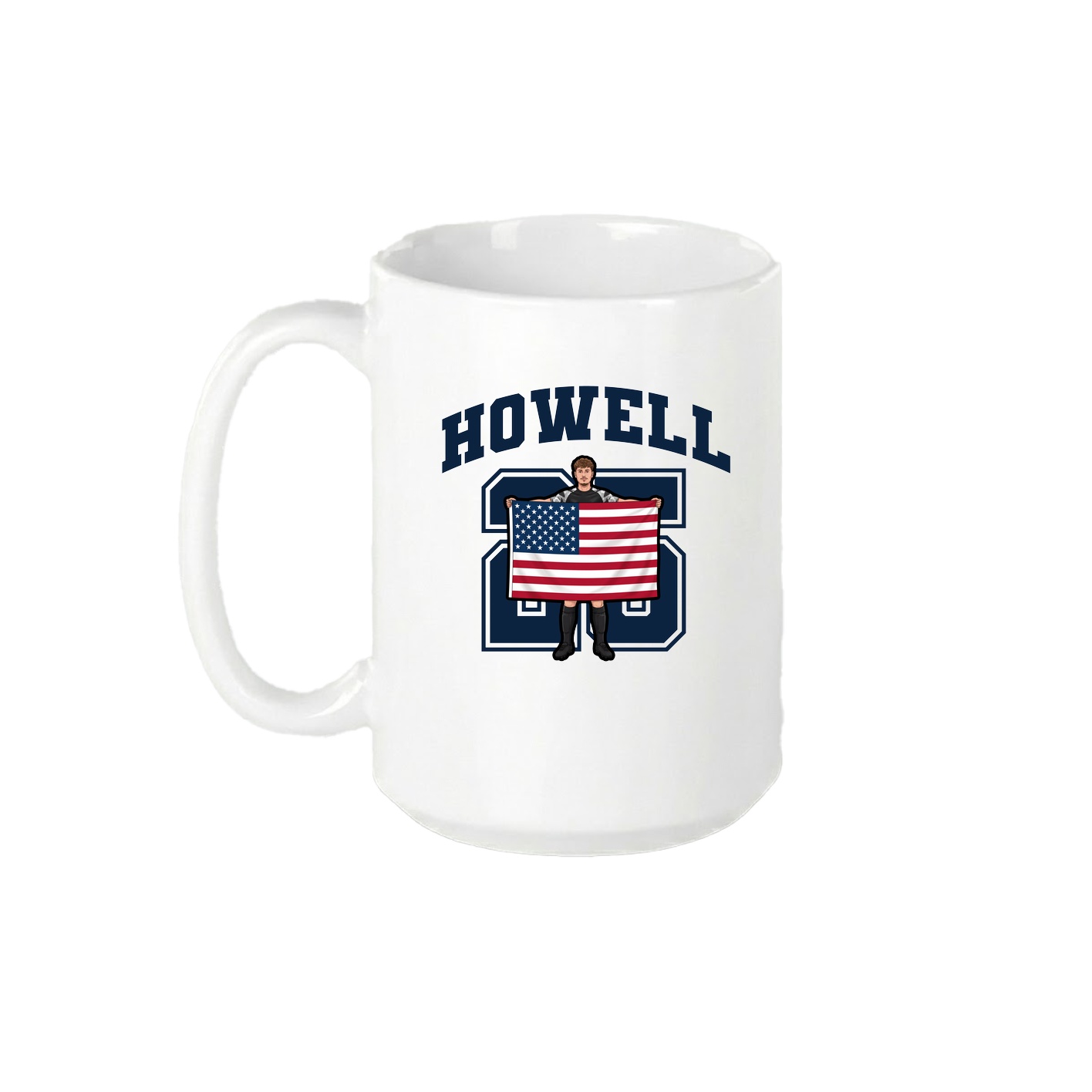 15oz Coffee Mug — Number in White