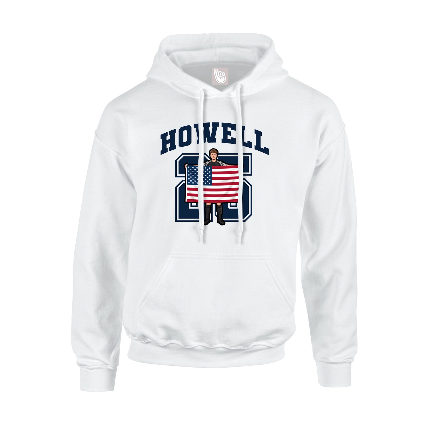 Youth Hoodie — Number in White