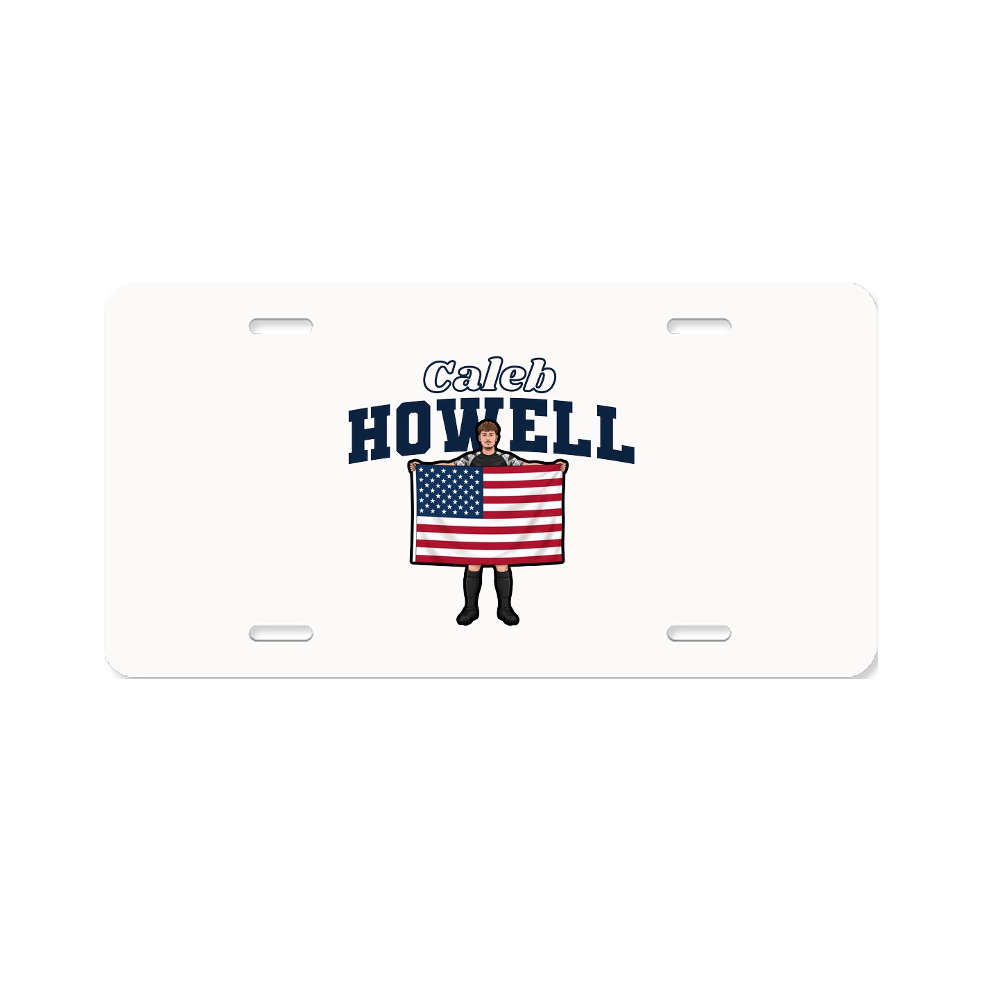 License Plate — Name Arch in Classic