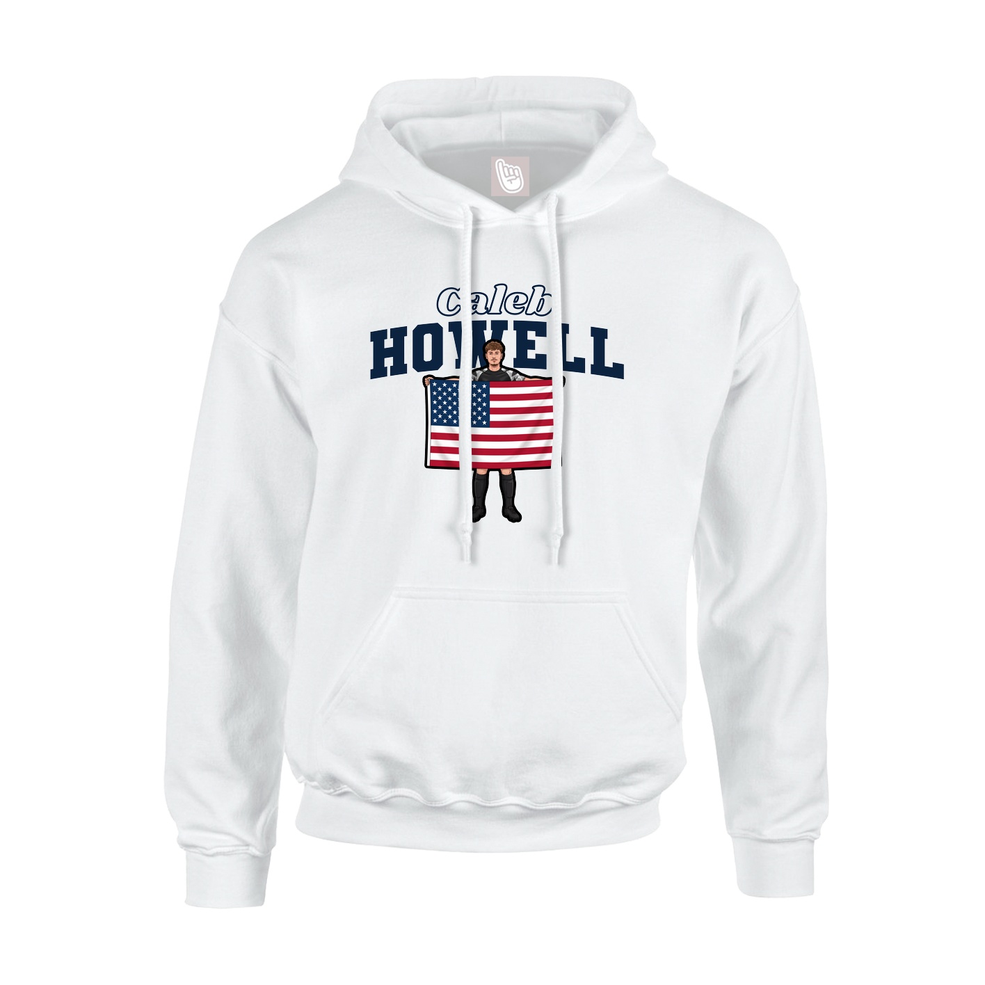 Hoodie — Name Arch in White