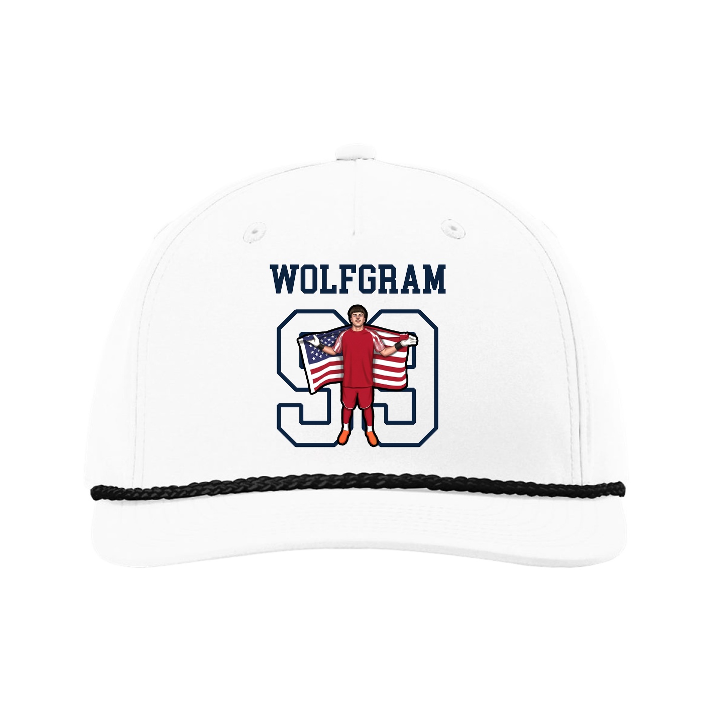 Five-Panel Classic Rope Cap — Shirsey in White