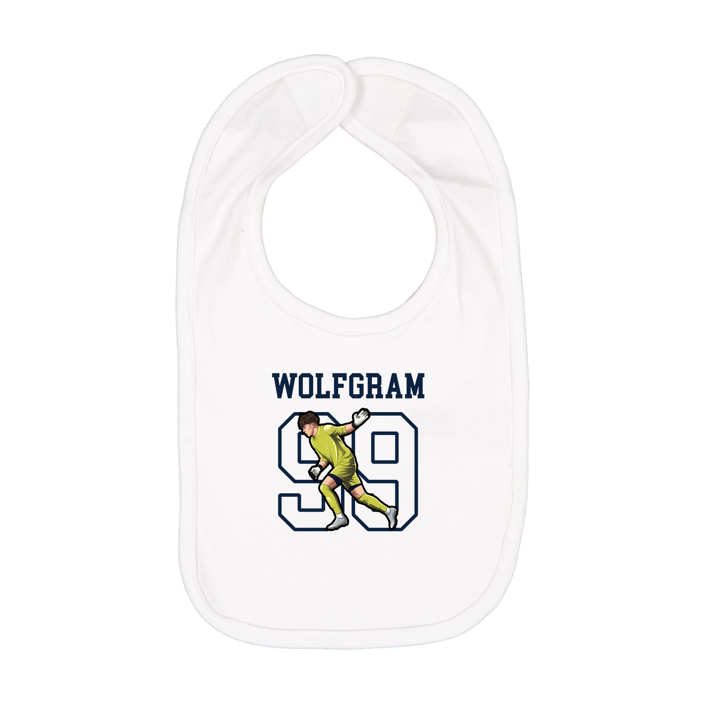Infant Bib — Shirsey in White