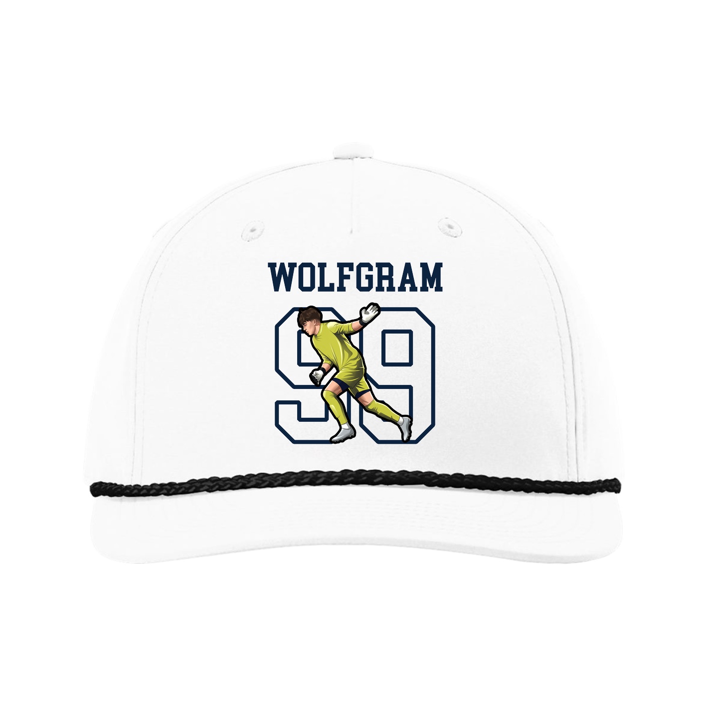 Five-Panel Classic Rope Cap — Shirsey in White