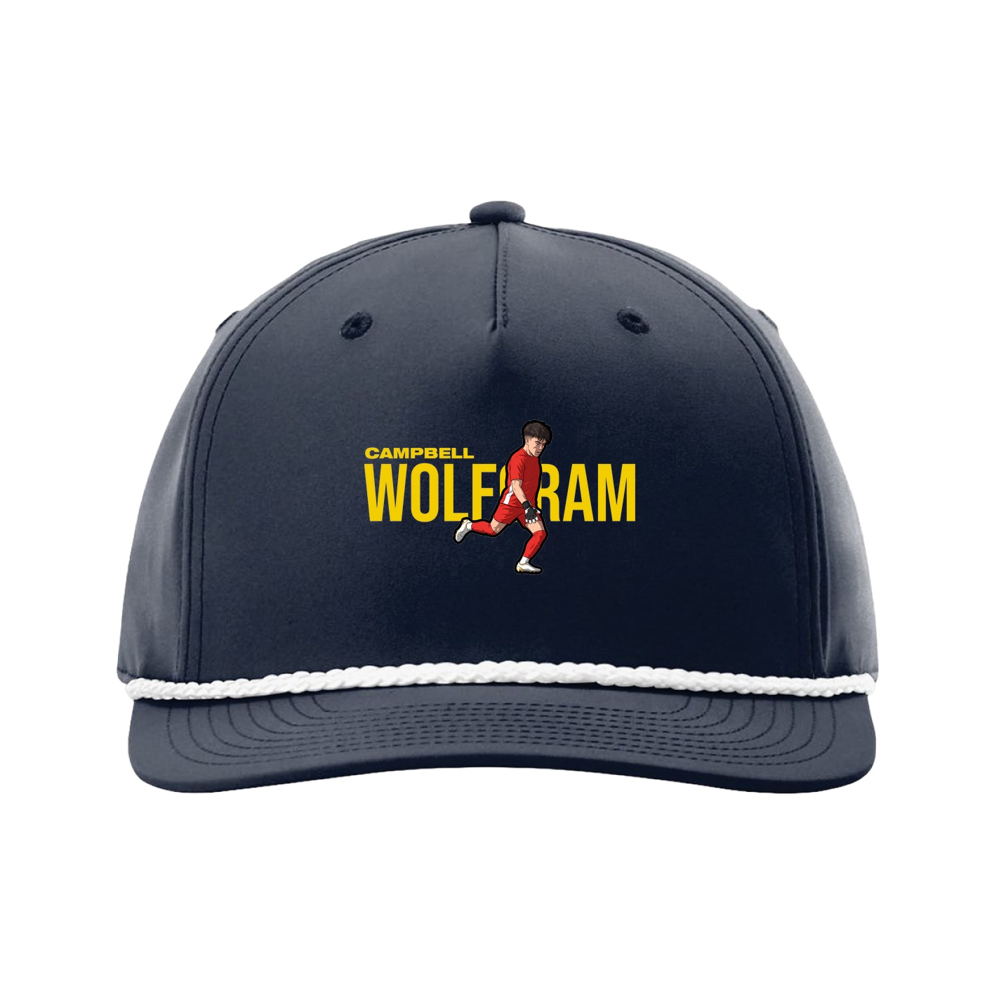 Five-Panel Classic Rope Cap — Player Name in Navy