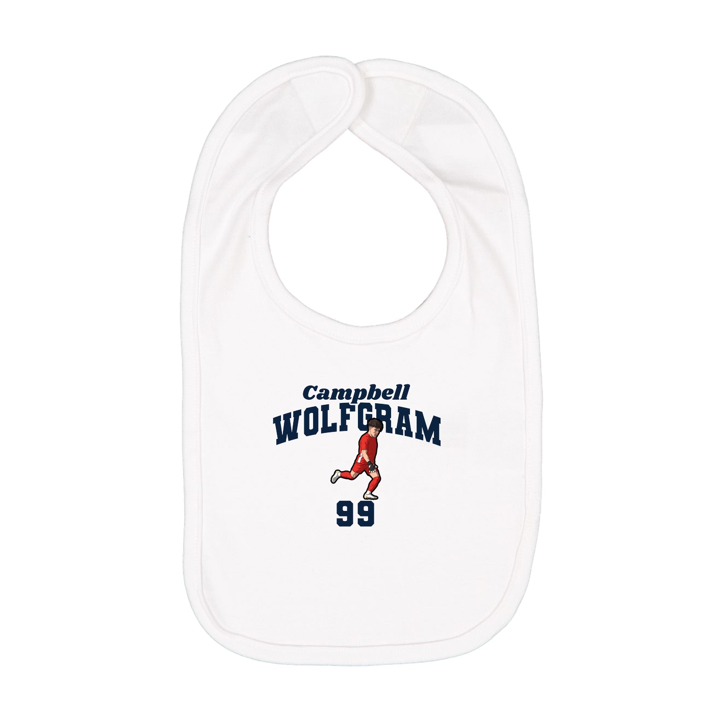 Infant Bib — Signature Arch in White