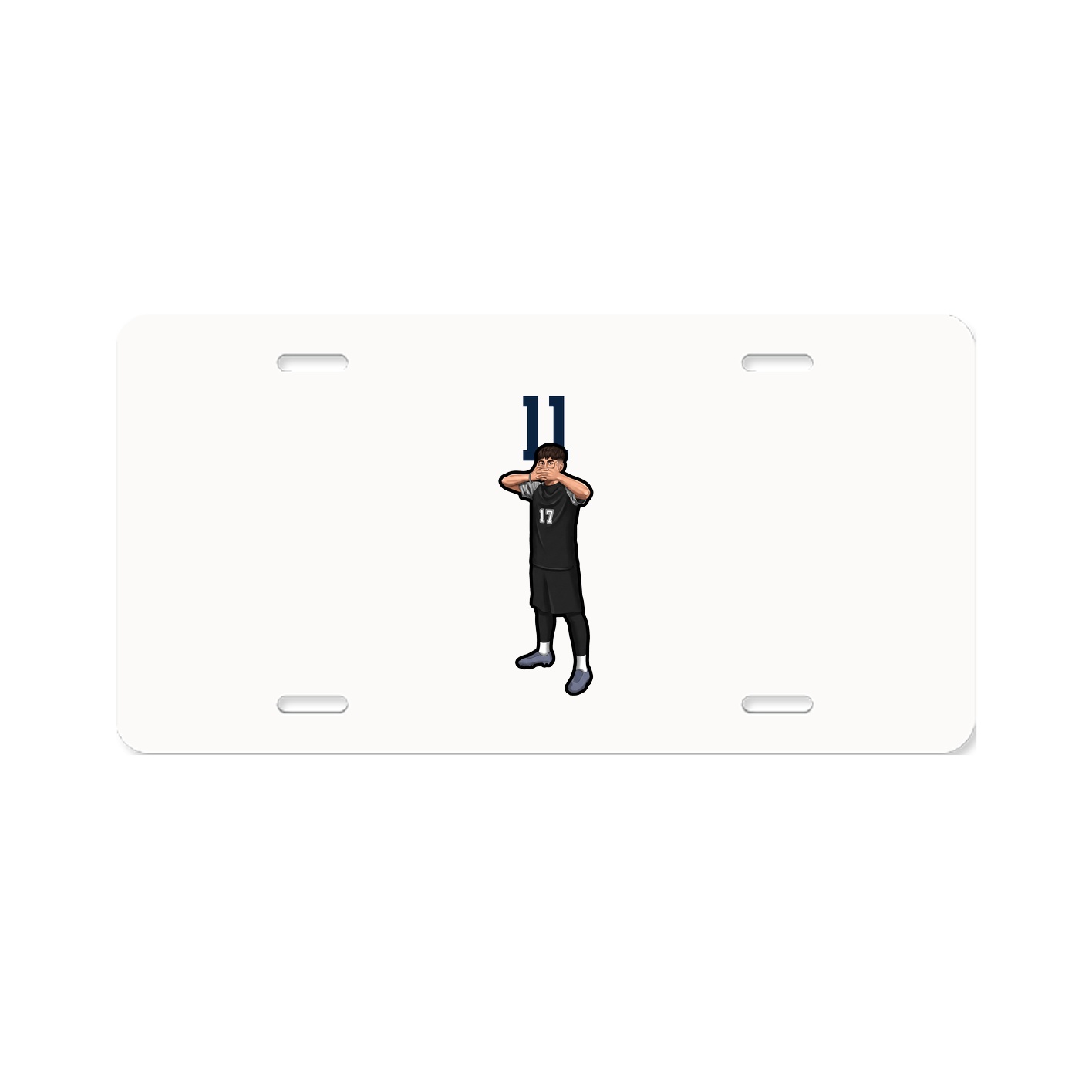 License Plate — Number Top in Classic