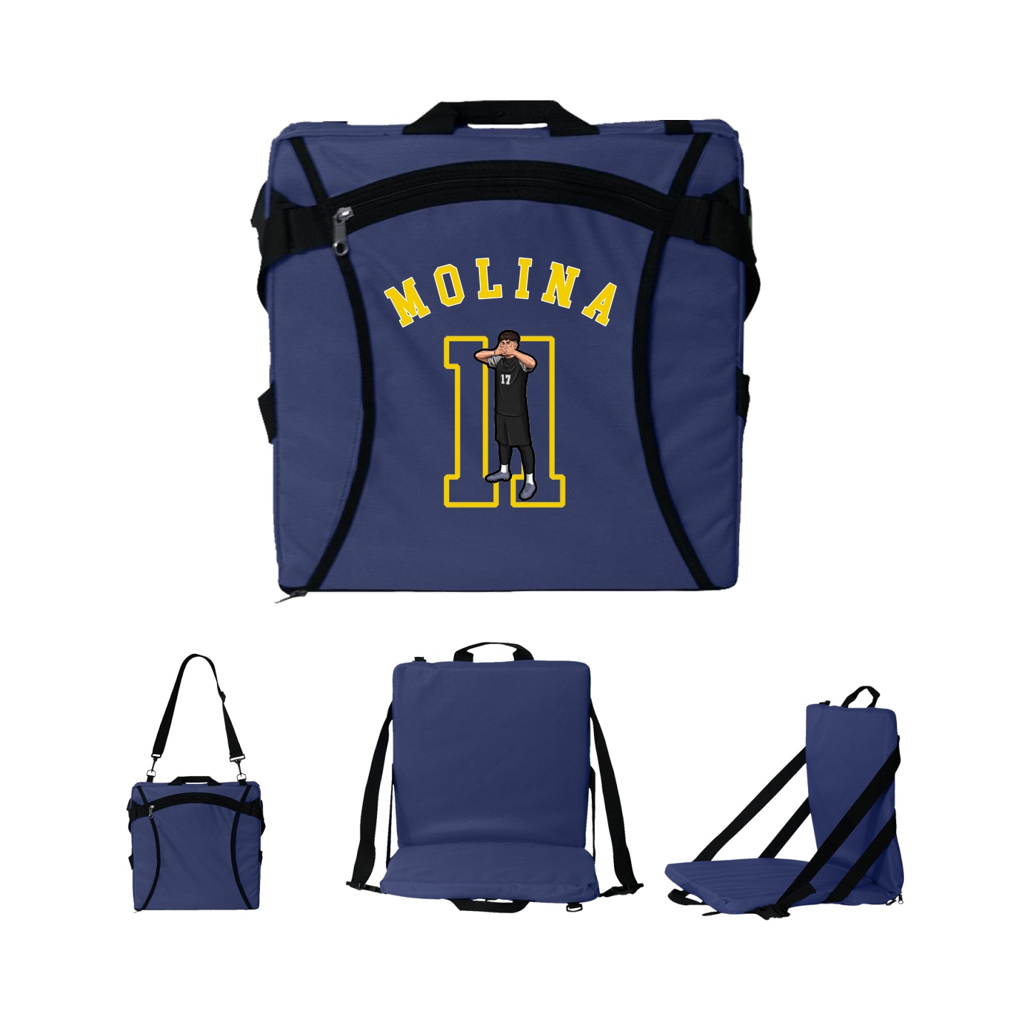 Folding Stadium Seat — Shirsey Arch in Navy