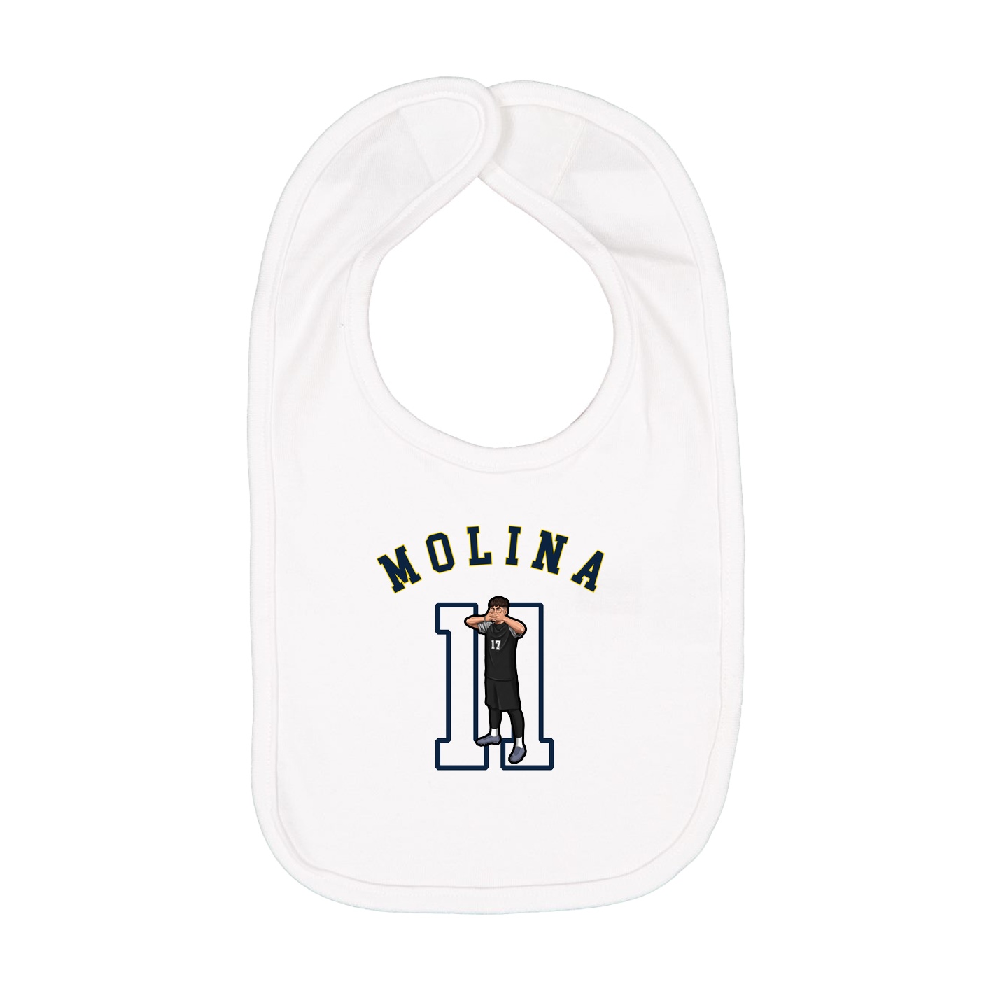 Infant Bib — Shirsey Arch in White