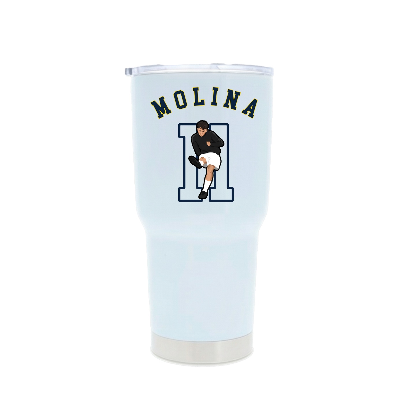 30oz Stainless Steel Tumbler — Shirsey Arch in White