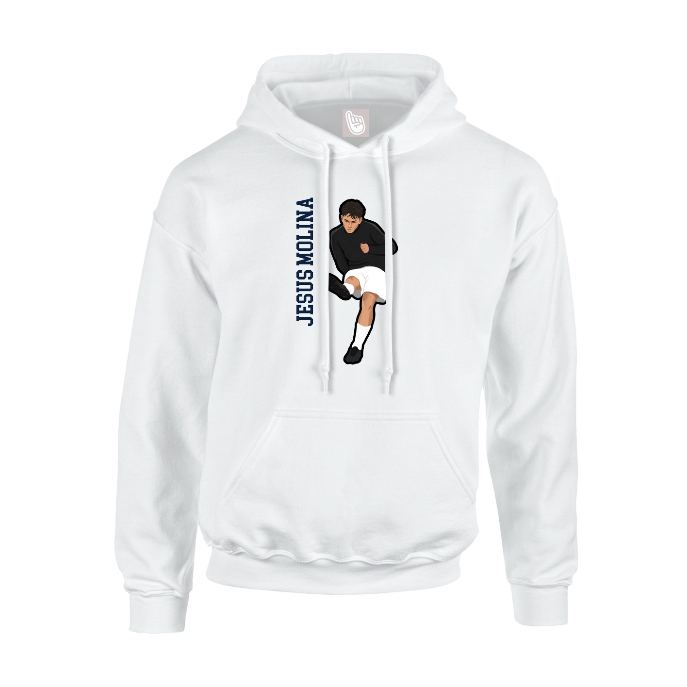 Youth Hoodie — Name Vertical in White