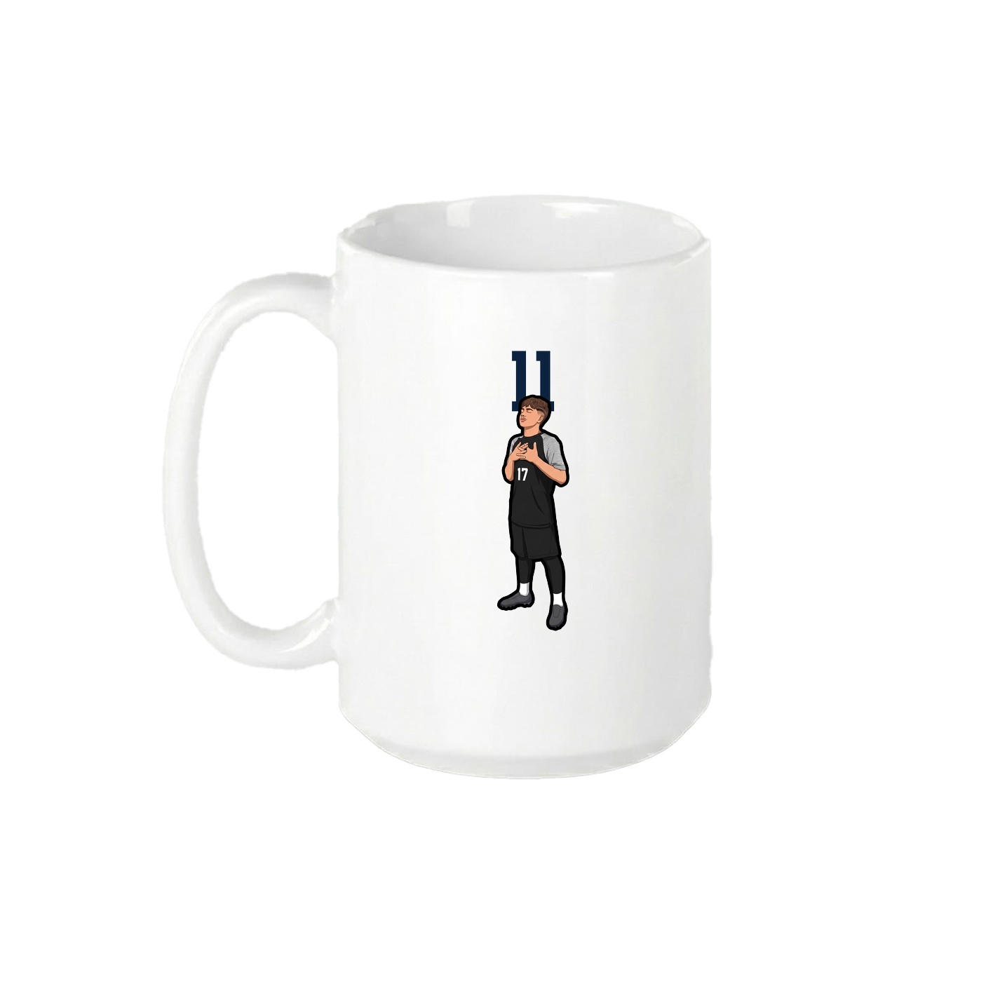 15oz Coffee Mug — Number Top in White