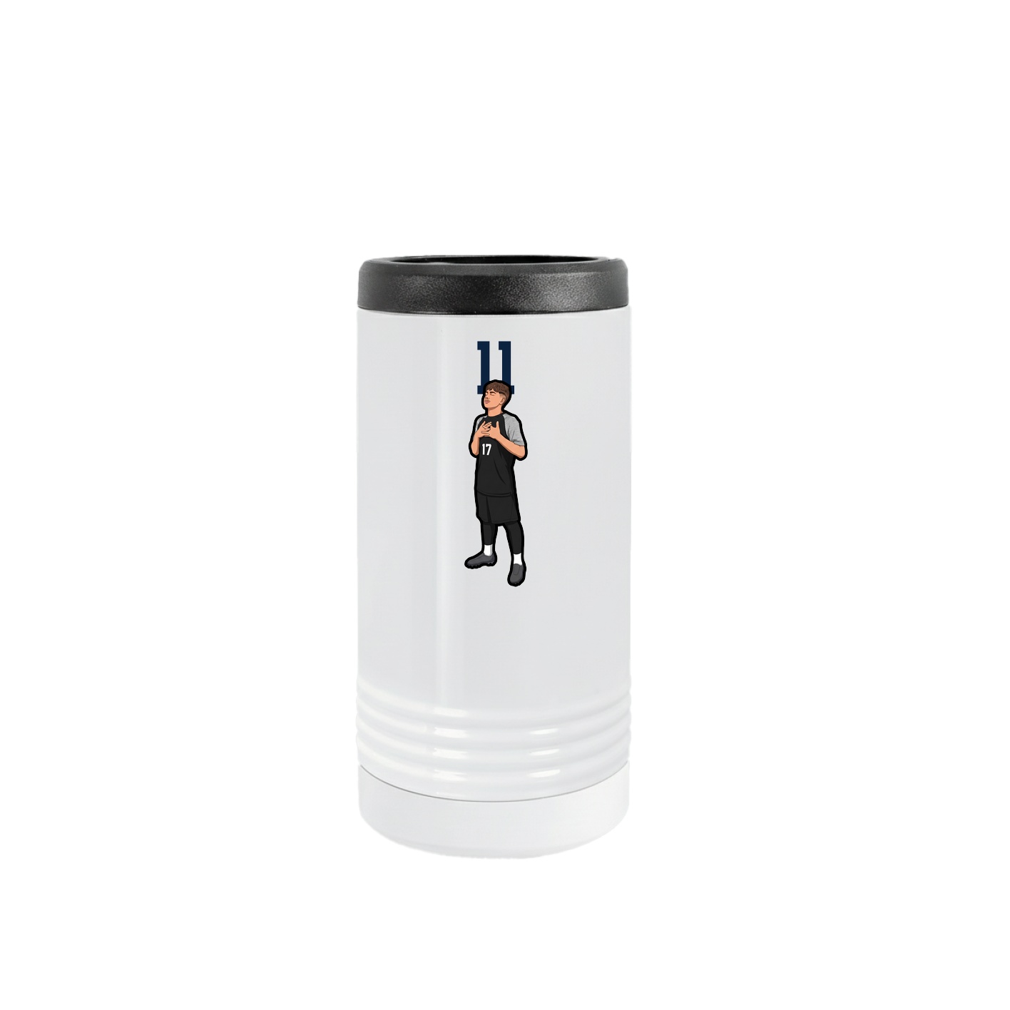 Slim Beverage Holder — Number Top in White
