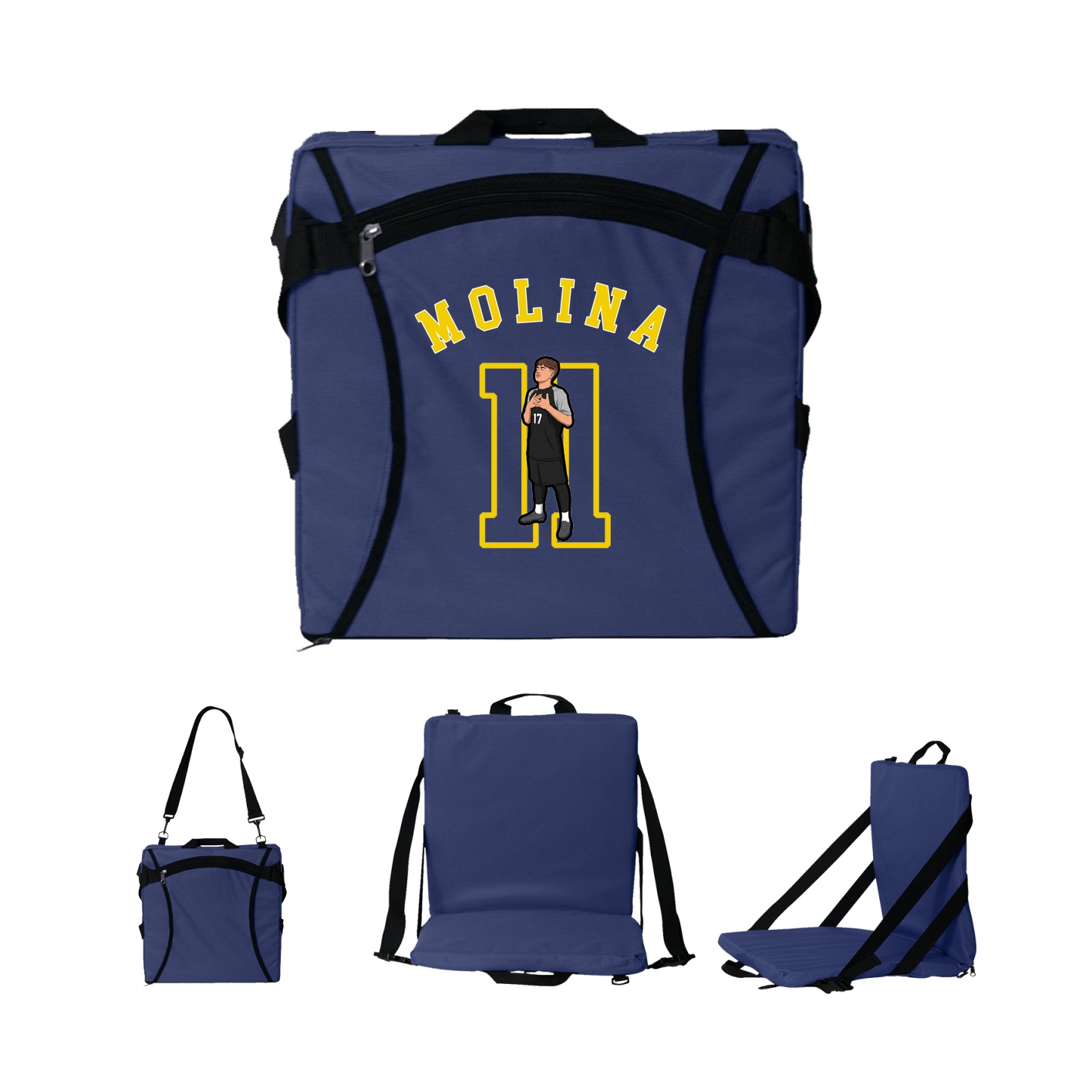 Folding Stadium Seat — Shirsey Arch in Navy