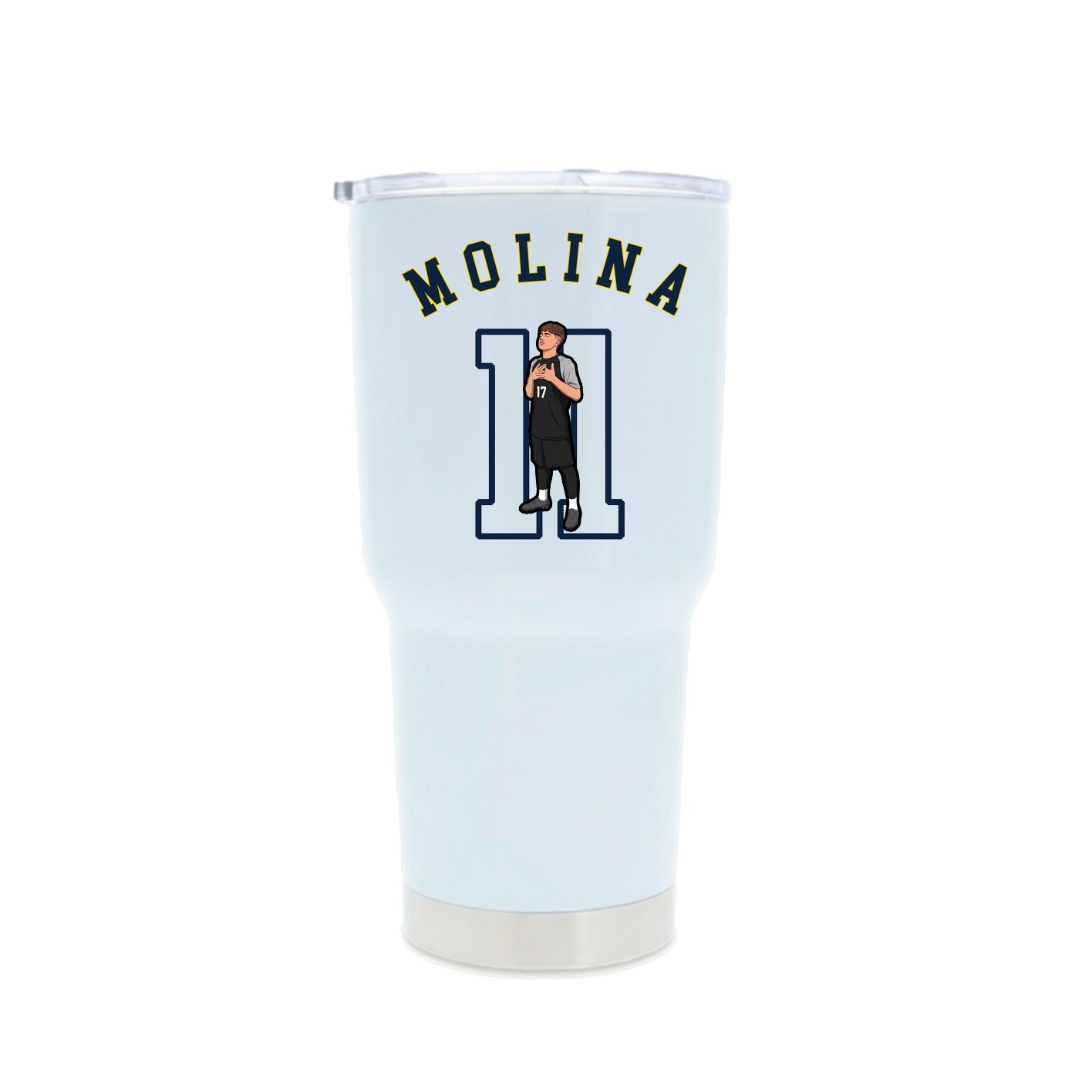 30oz Stainless Steel Tumbler — Shirsey Arch in White