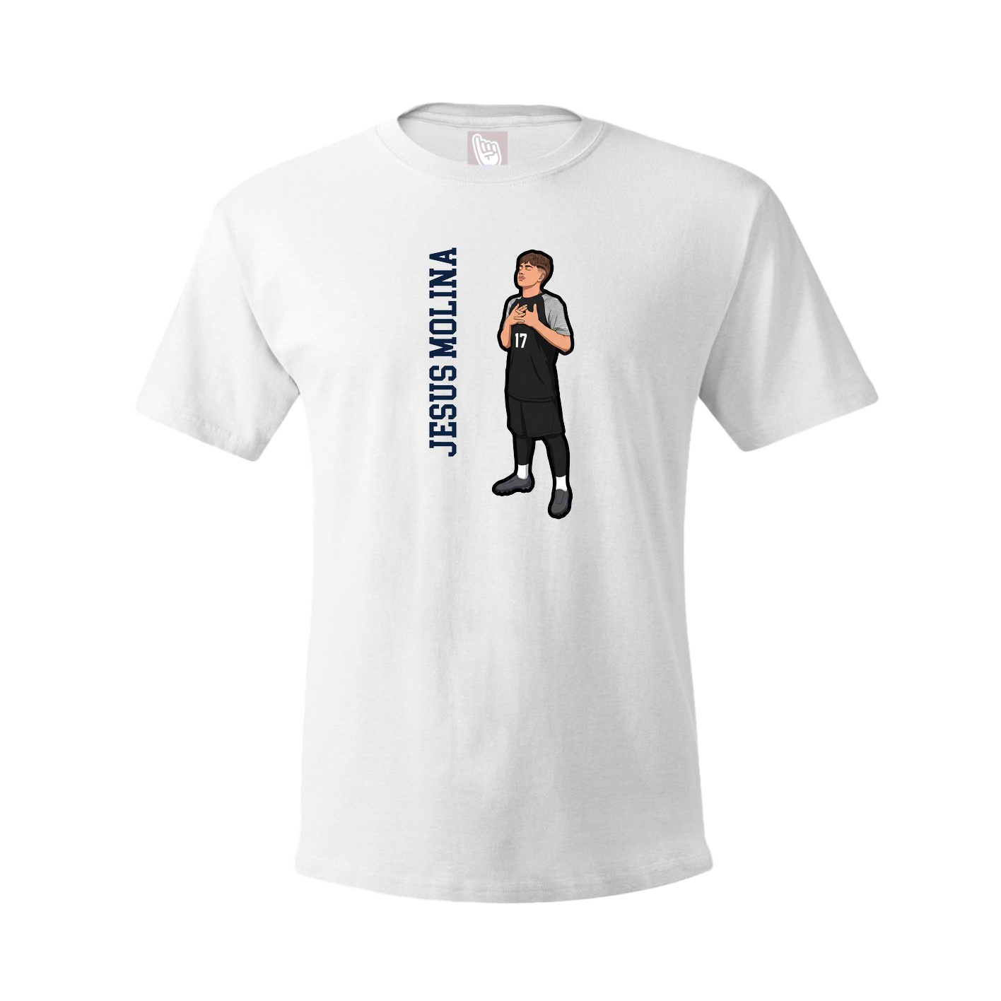Youth Tee — Name Vertical in White