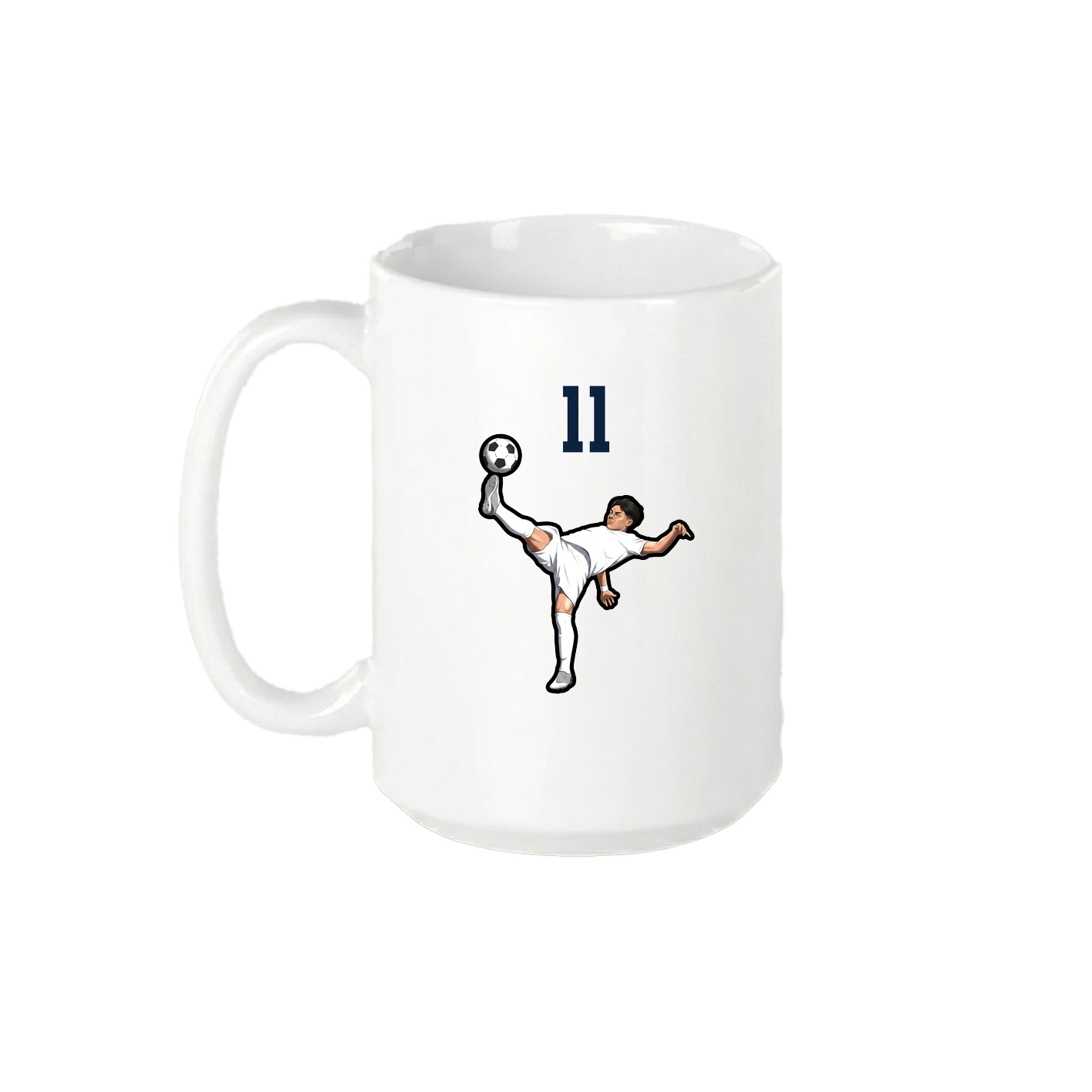 15oz Coffee Mug — Number Top in White