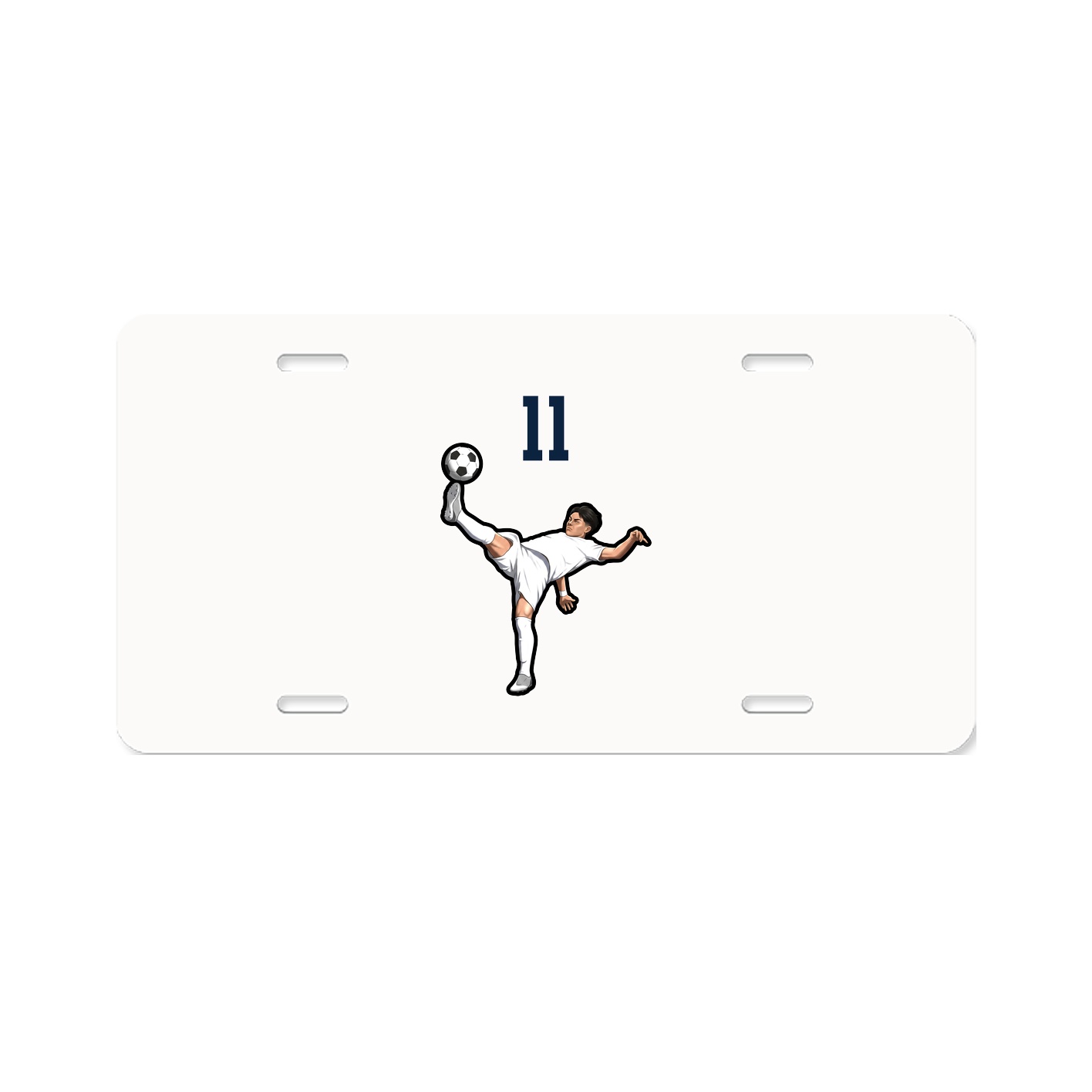 License Plate — Number Top in Classic
