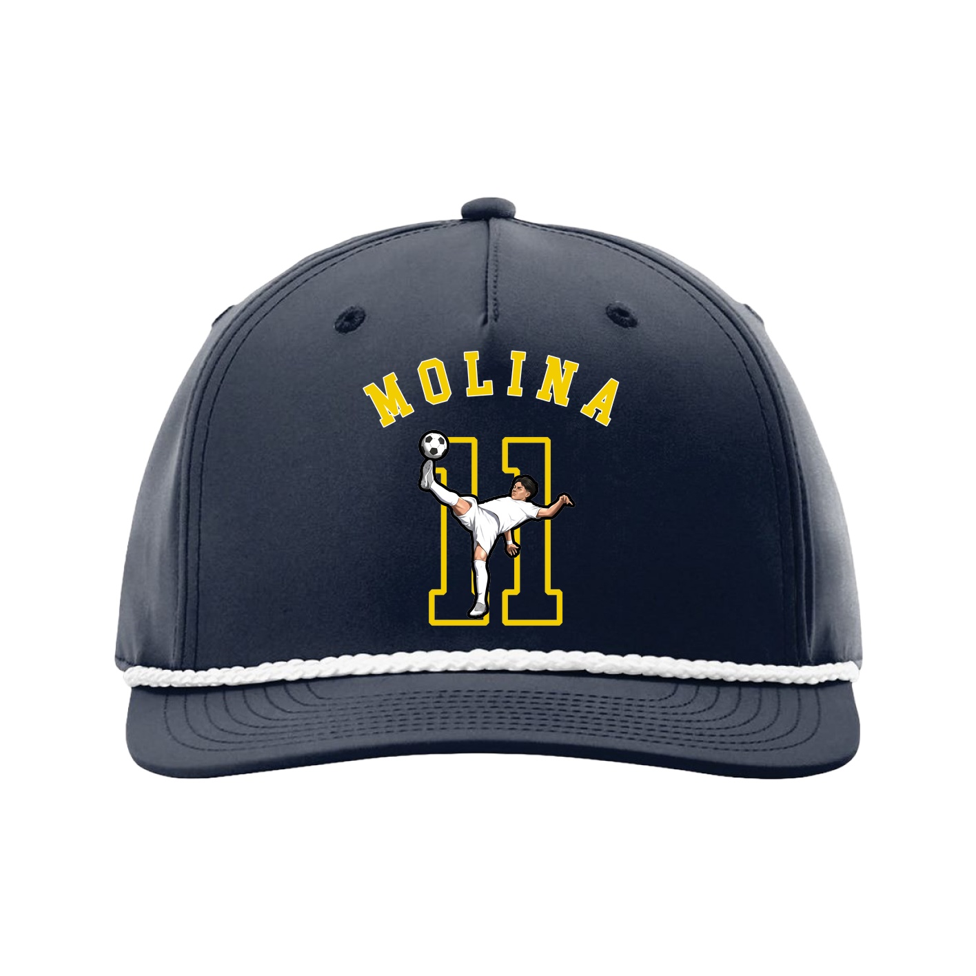 Five-Panel Classic Rope Cap — Shirsey Arch in Navy