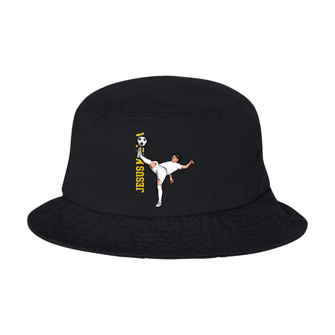 Bucket Cap — Name Vertical in Black