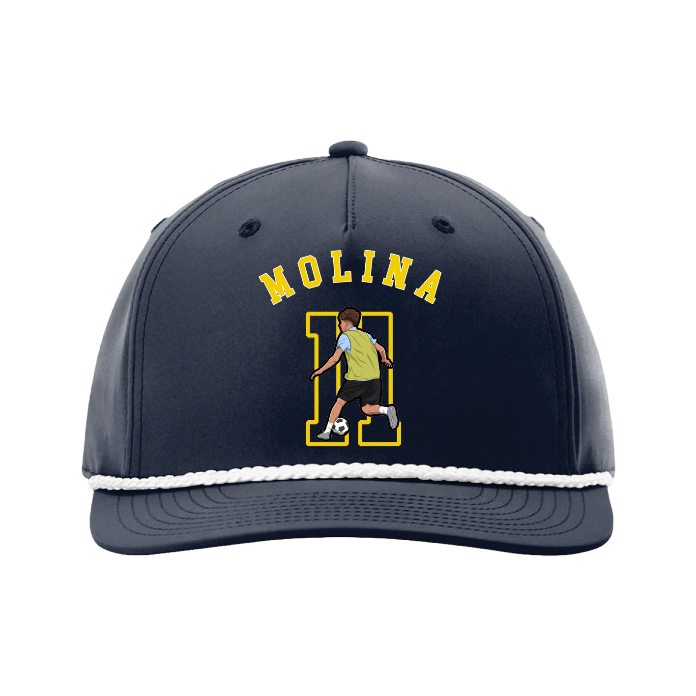 Five-Panel Classic Rope Cap — Shirsey Arch in Navy