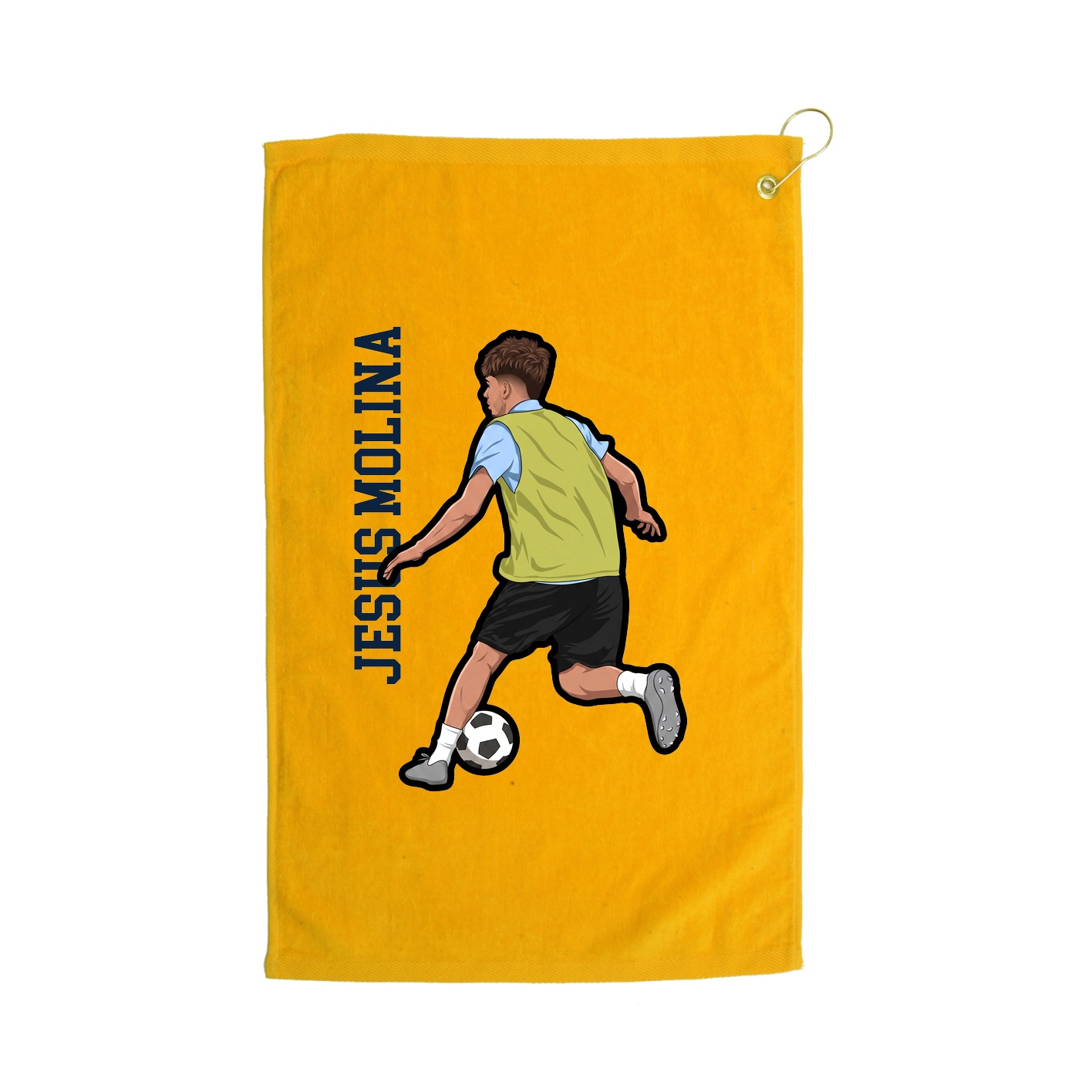 Golf Towel — Name Vertical in Gold
