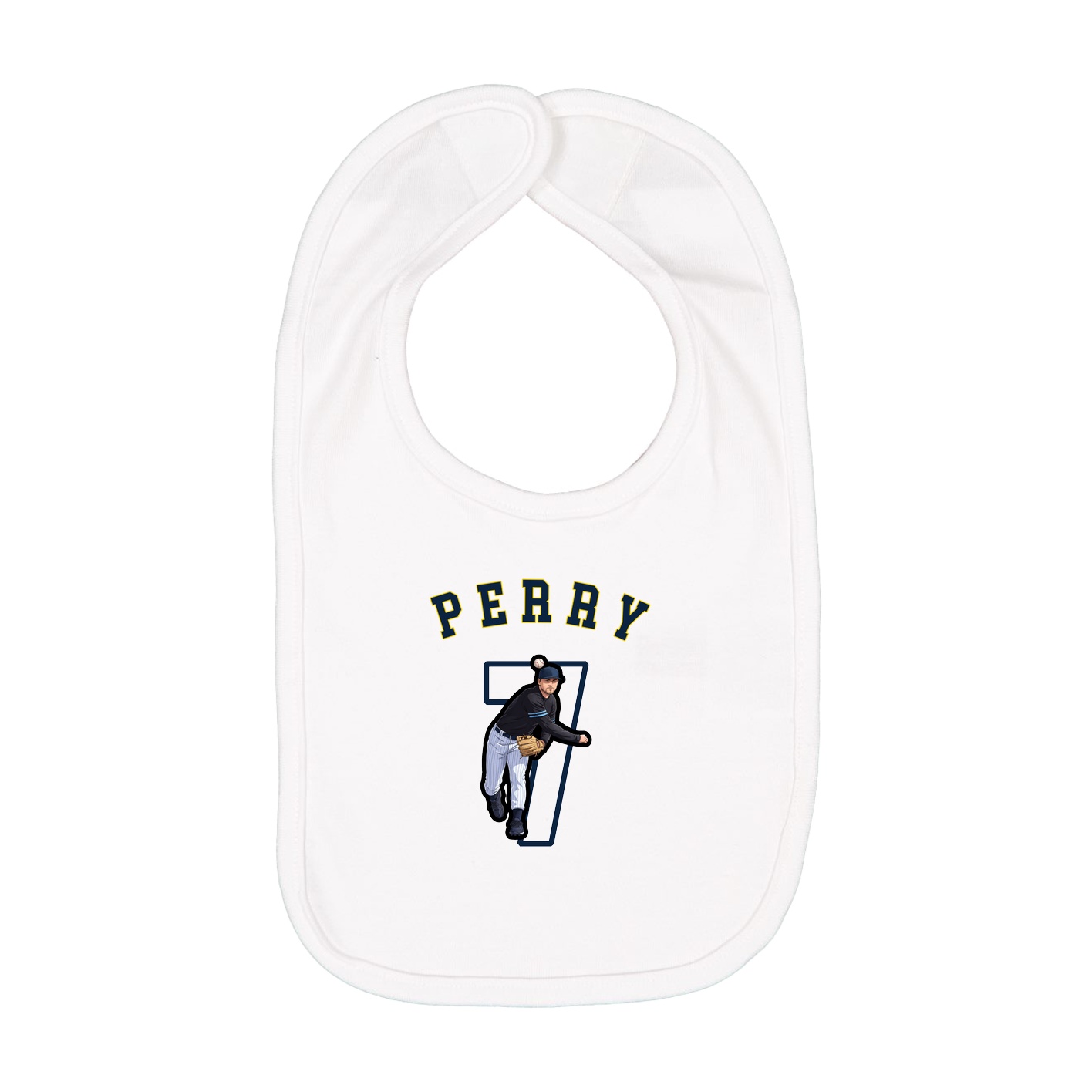 Infant Bib — Shirsey Arch in White