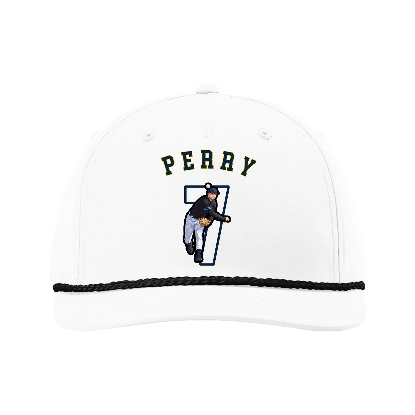 Five-Panel Classic Rope Cap — Shirsey Arch in White