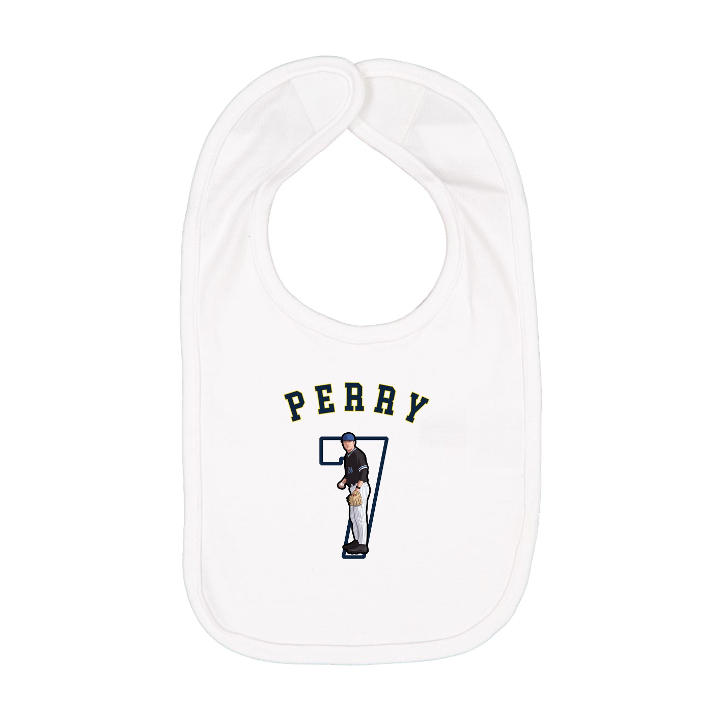 Infant Bib — Shirsey Arch in White