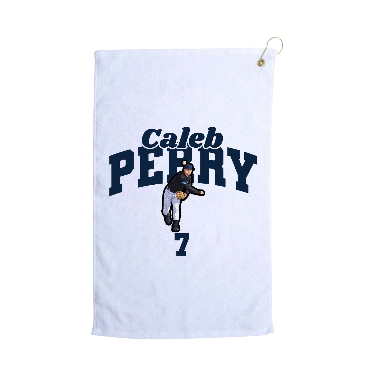 Golf Towel — Signature Arch in White