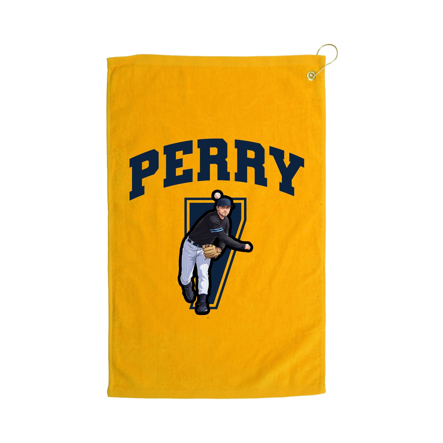 Golf Towel — Number in Gold