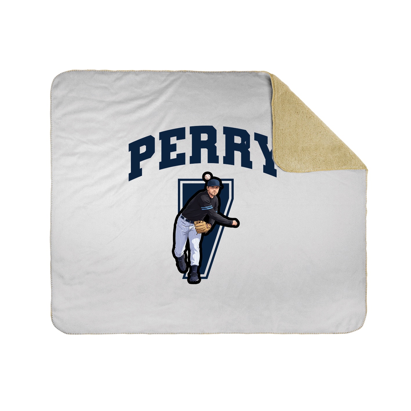 Throw Blanket — Number in White