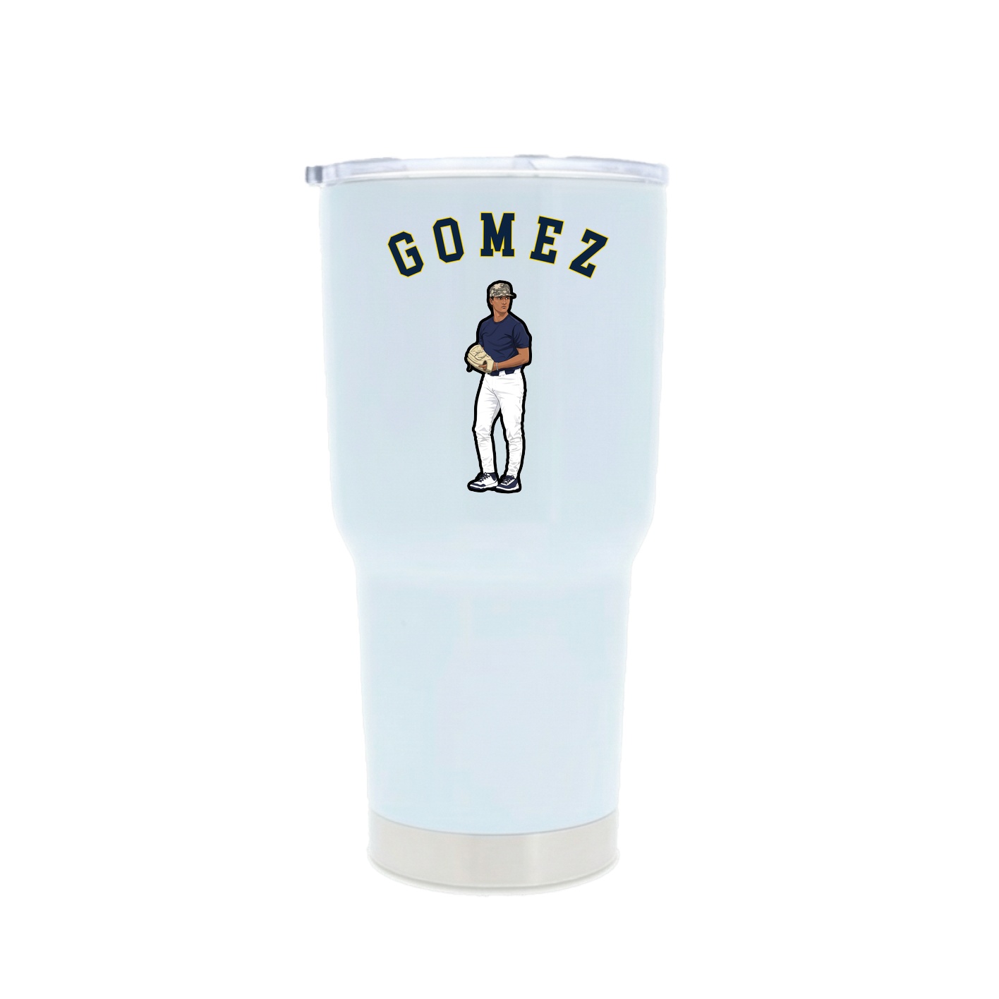 30oz Stainless Steel Tumbler — Shirsey Arch in White