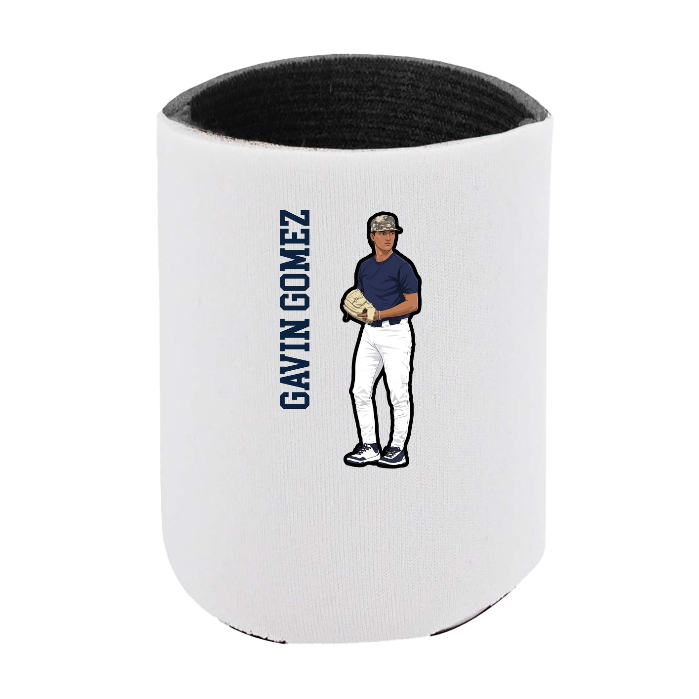 Can Holder — Name Vertical in White