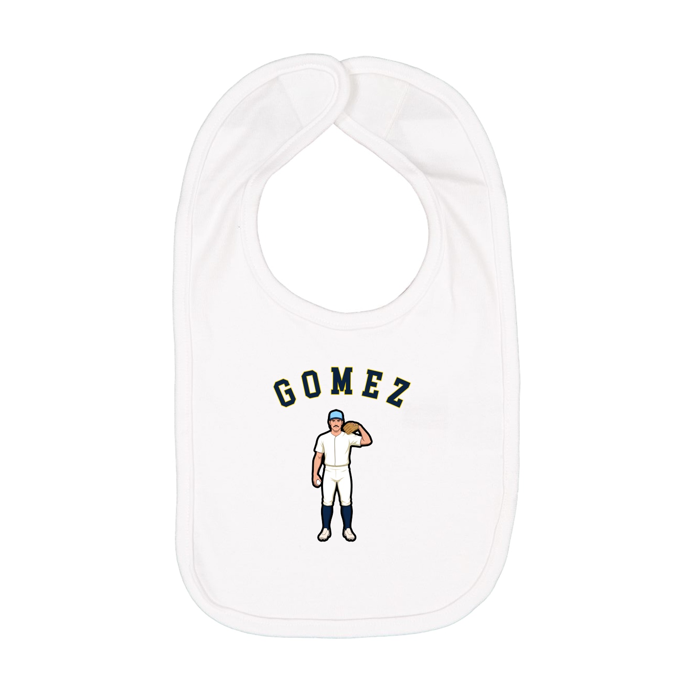 Infant Bib — Shirsey Arch in White