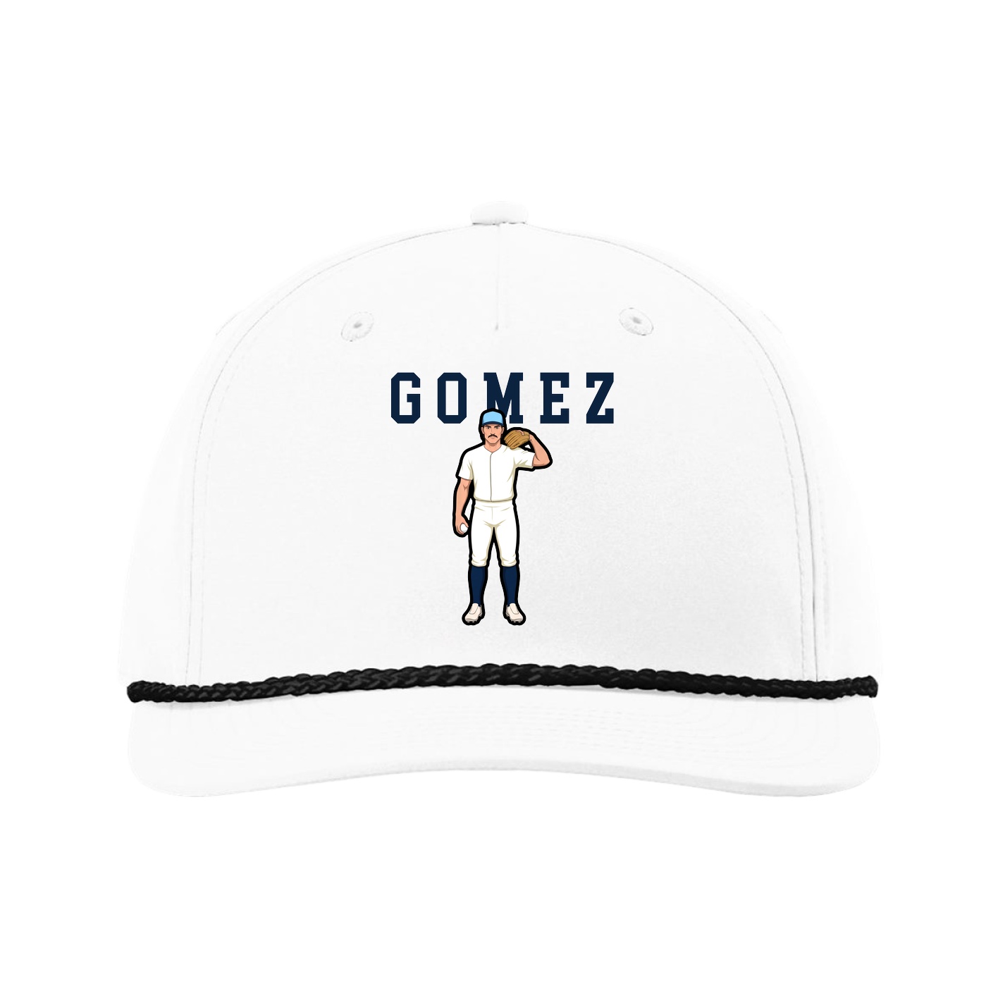 Five-Panel Classic Rope Cap — Shirsey in White